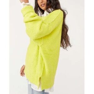 Free People Neon Yellow Sweater